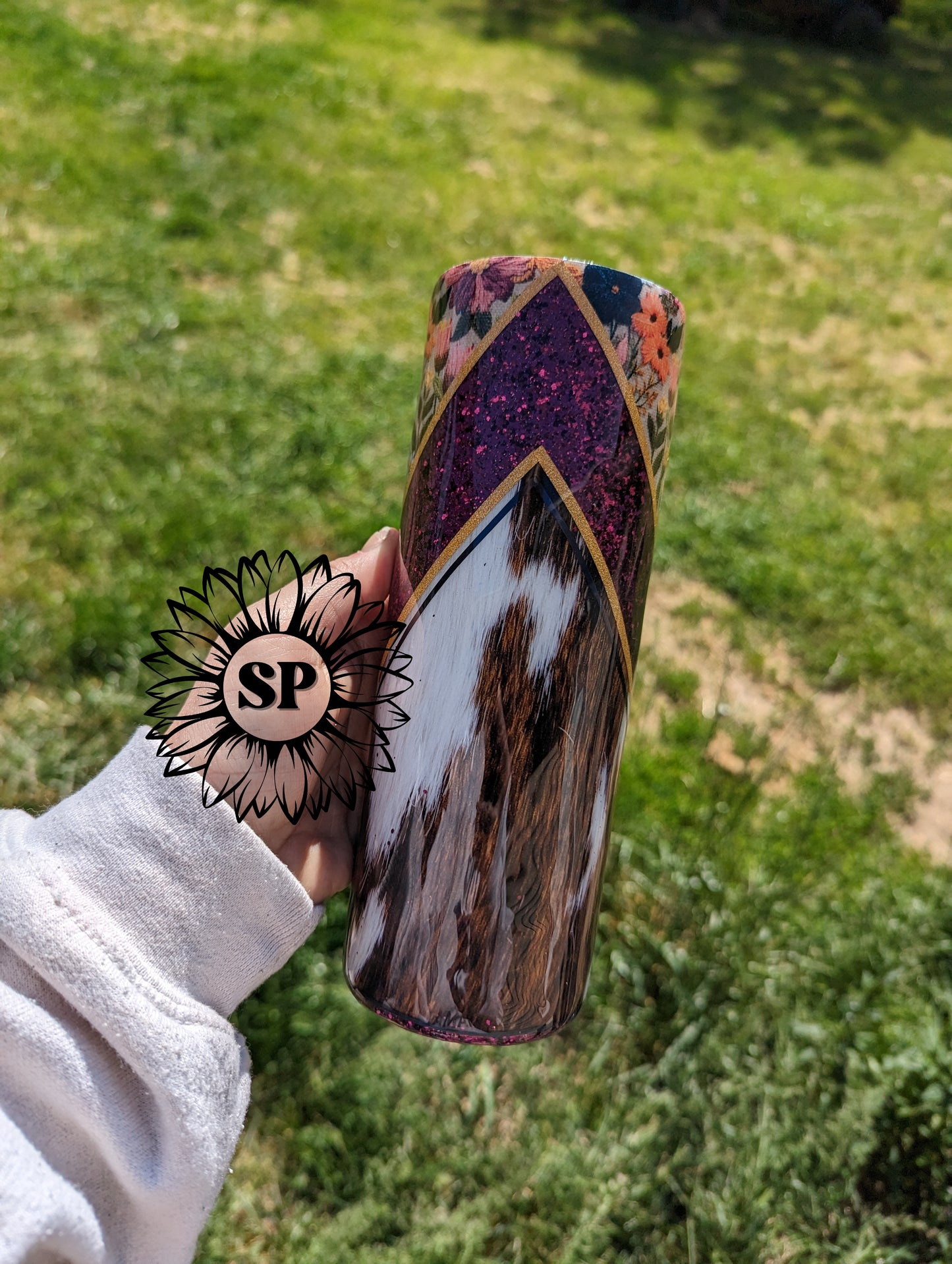 Cow Hide / Floral 20oz