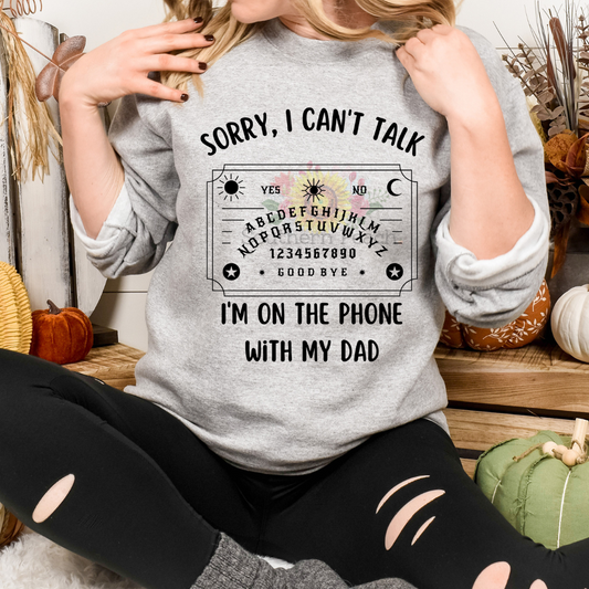 Cant Talk Right Now Crewneck - Dark Humor