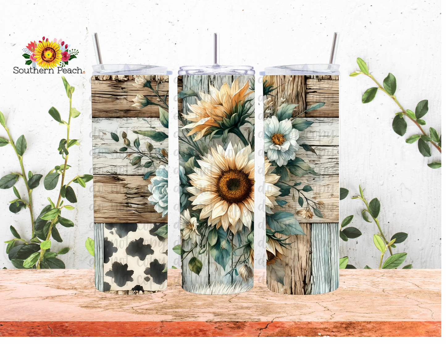 Sunflower Cow Hide
