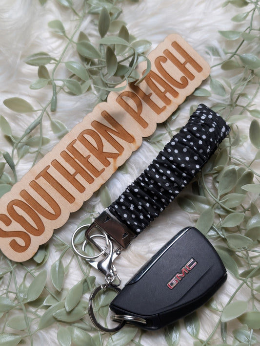 Polka Dot (small) Scrunchie Keychain