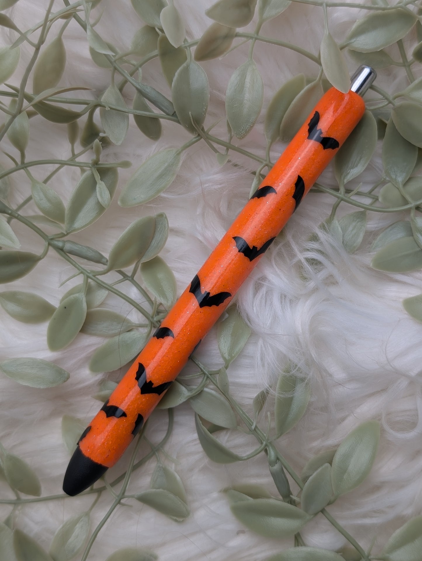 Bat Glitter Pen - Papermate Black Ink