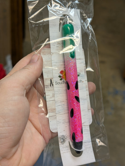 Watermelon Glitter Pen - Papermate Black Ink
