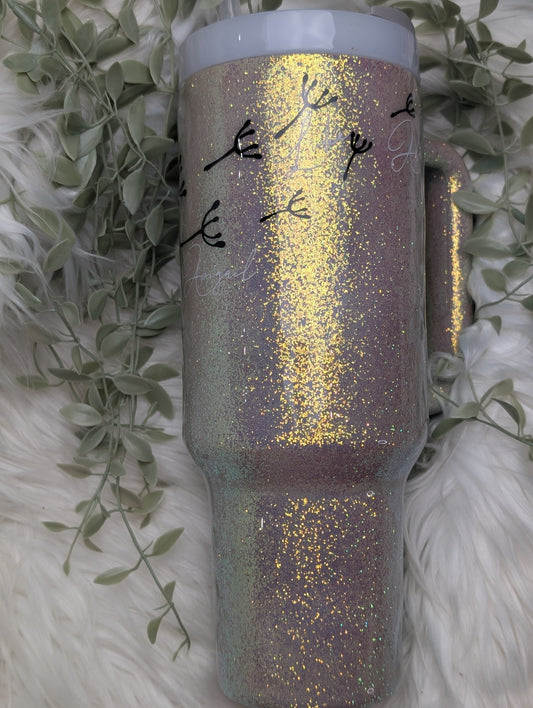 Authentic Stanley Dandelion Glitter Tumbler