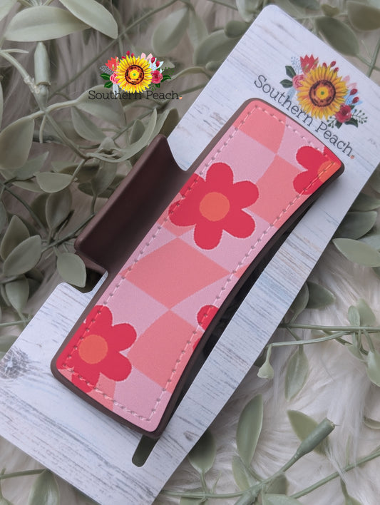 Retro Floral Claw Clip