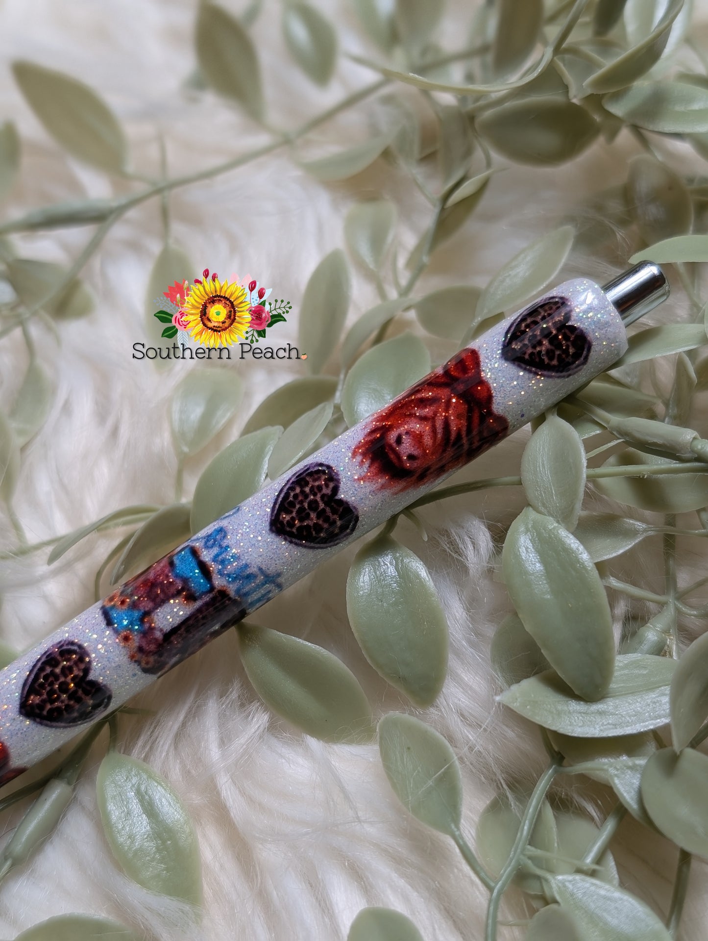 Aztec/Turquoise Highland Cow Pen