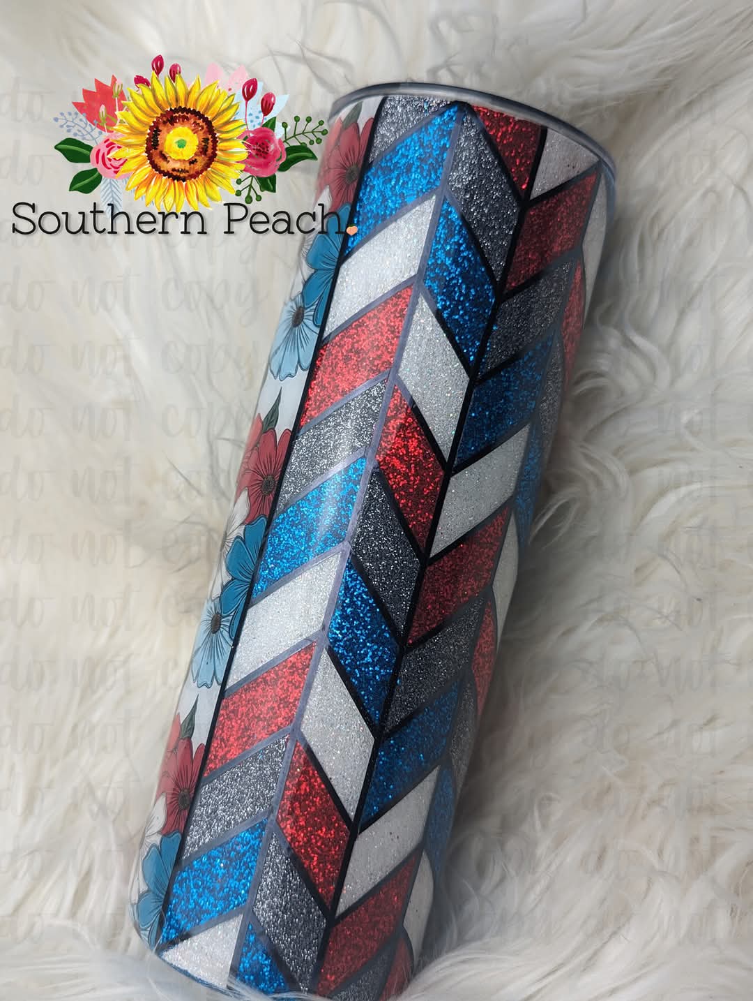 Patriotic Poppy Floral Tangram