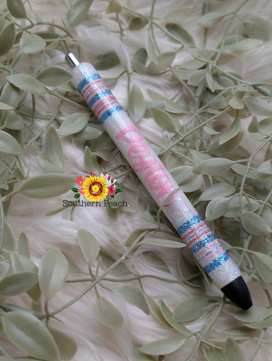 Baby Blanket Hospital Blanket Glitter Pen - Papermate Black Ink