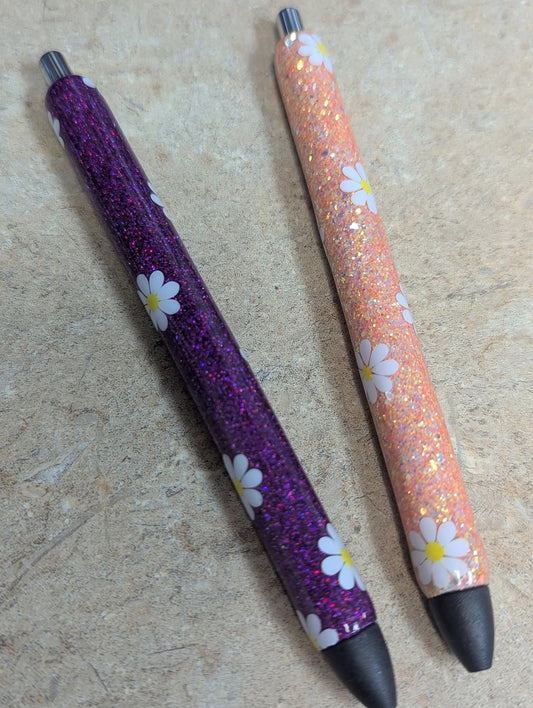 Daisy Glitter Pen - Papermate Black Ink