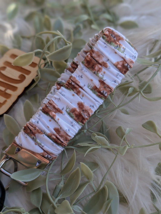 Highland Cow Scrunchie Keychain