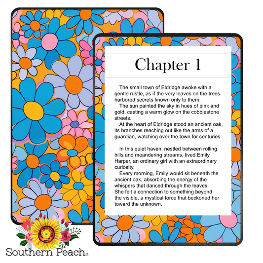 Retro Floral Kindle Skin