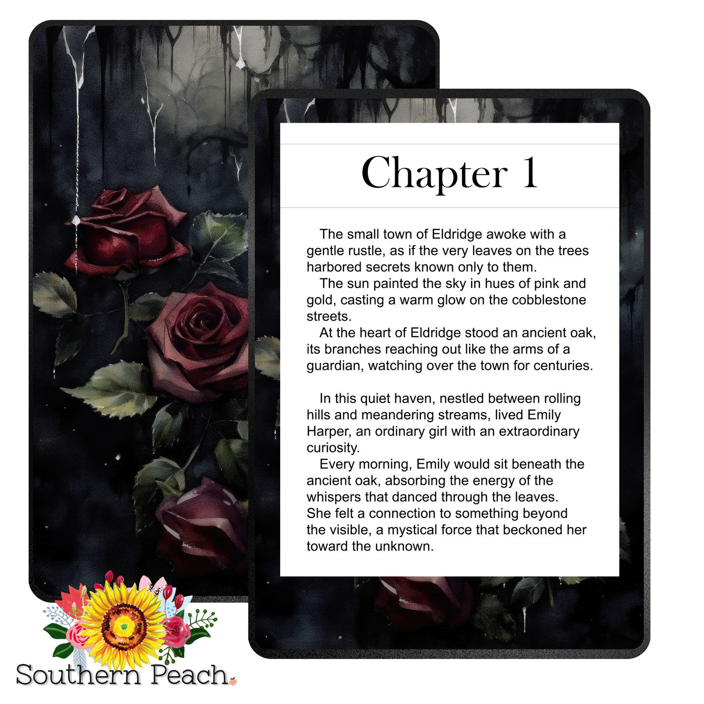 Dark -  Romance  Roses Kindle Skin