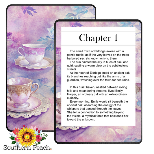 Tea Purple Watercolor Kindle Skin