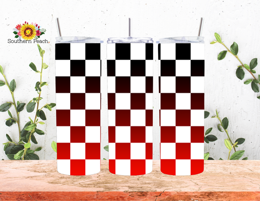 Black, Red and White Checkered