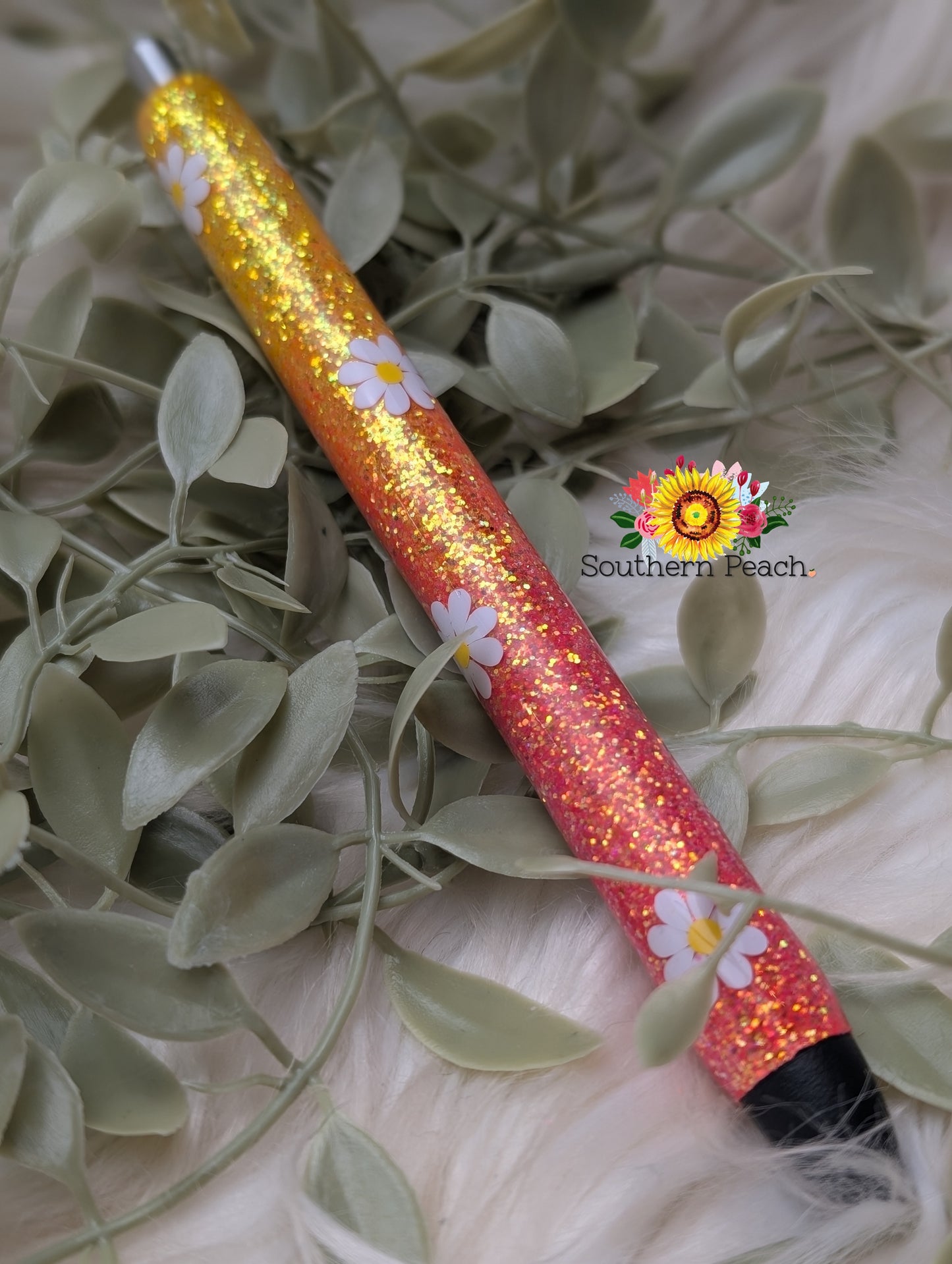 Daisy Glitter Pen - Papermate Black Ink