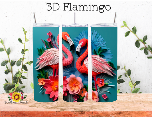 3D Flamingo