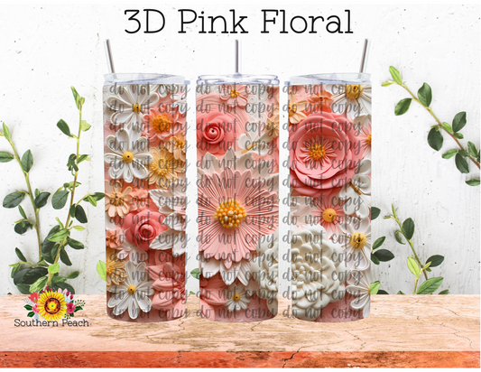 3D Pink Floral