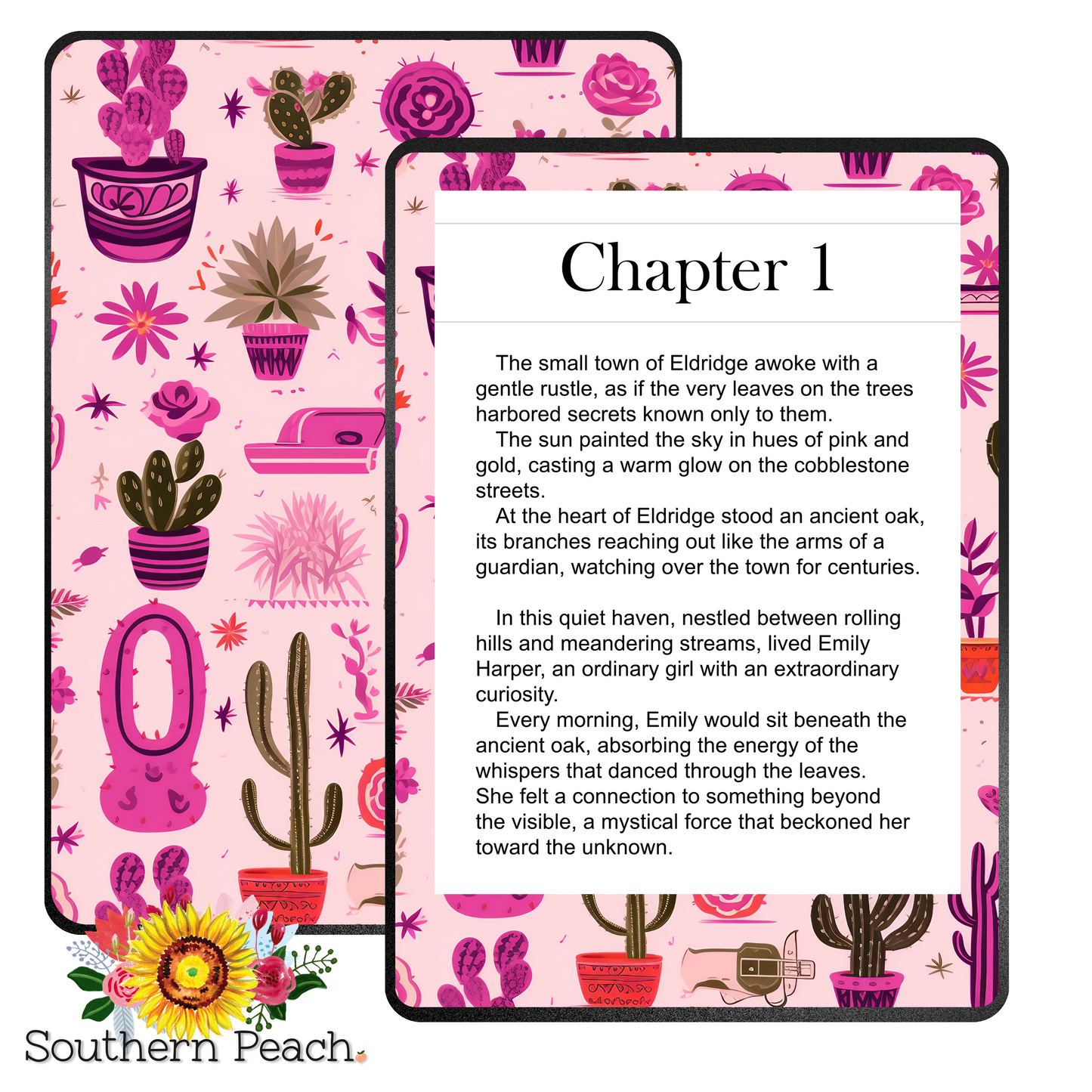 Cactus Boho Pink Kindle Skin