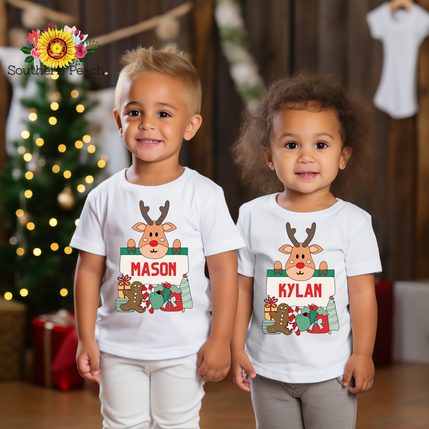 *PREORDER* Youth Reindeer Personalized Tee Shirts