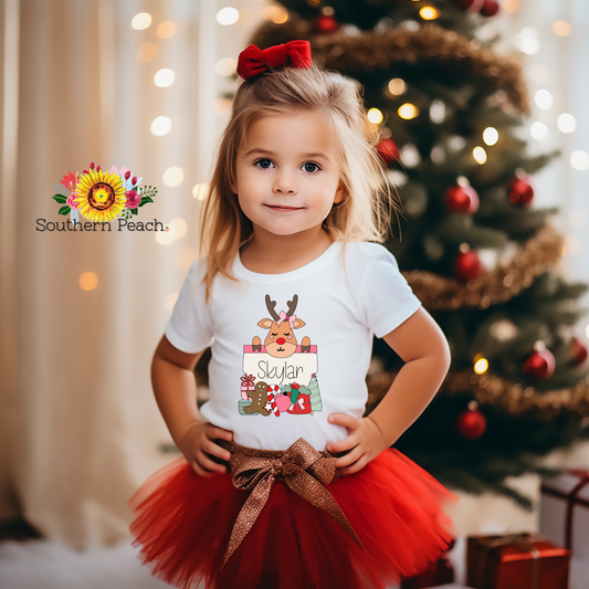*PREORDER* Toddler Reindeer Personalized Tee Shirts