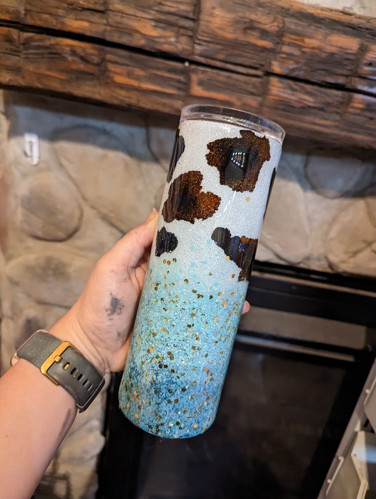 Cow Hide Turquoise