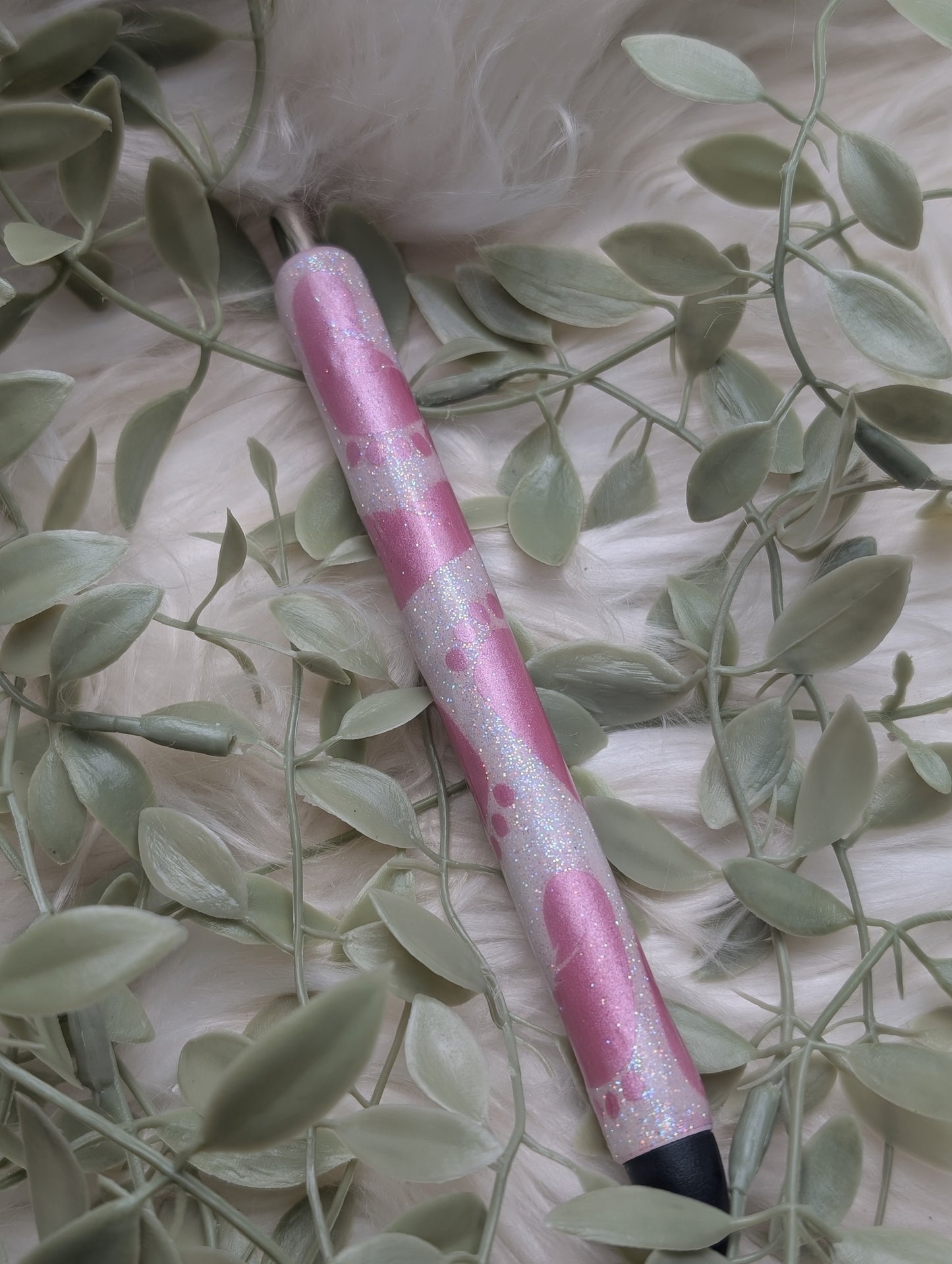 Baby Footprint Glitter Pen - Papermate Black Ink