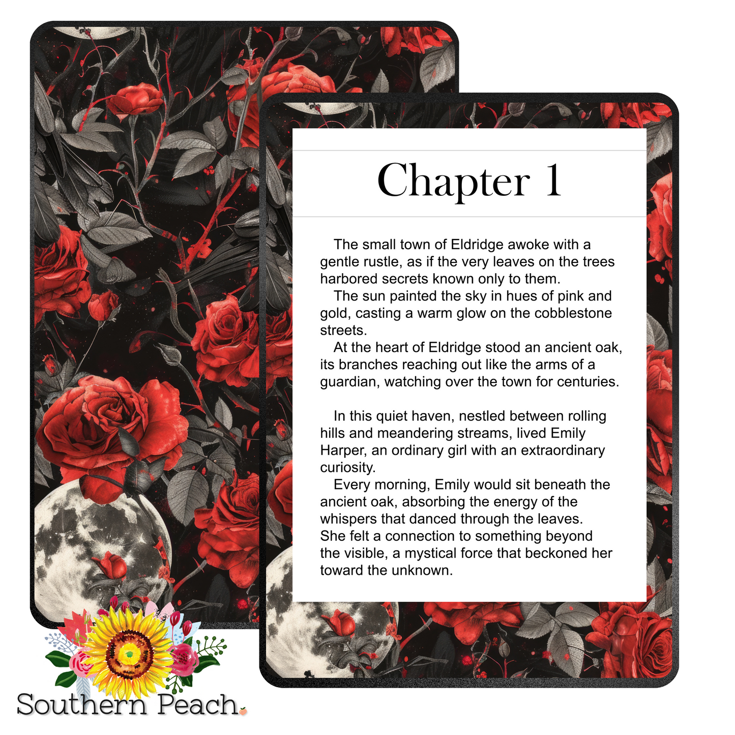 Red Crow Roses Kindle Skin