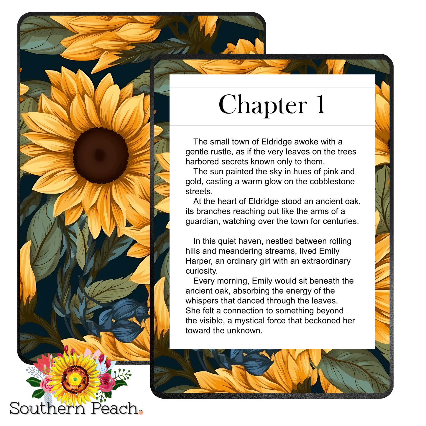 Sunflower (Blue) Kindle Skin