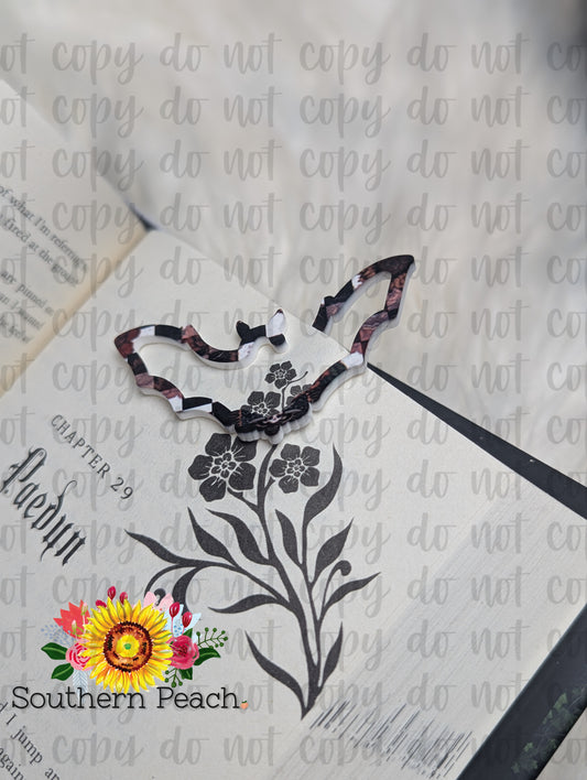 Bath Moth Sunflower Checkered Bookmark