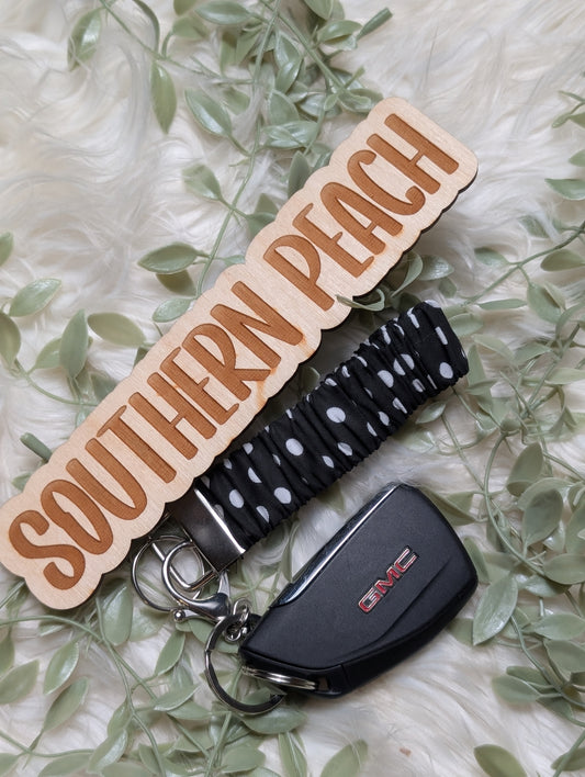 Polka Dot (large) Scrunchie Keychain