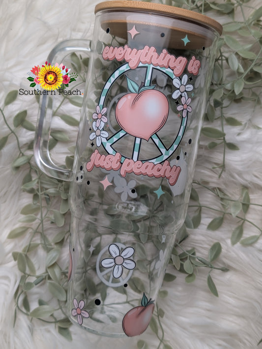 Peachy 40oz Glass