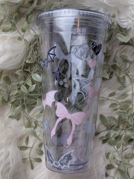Bat Bow 32oz Acrylic Cup