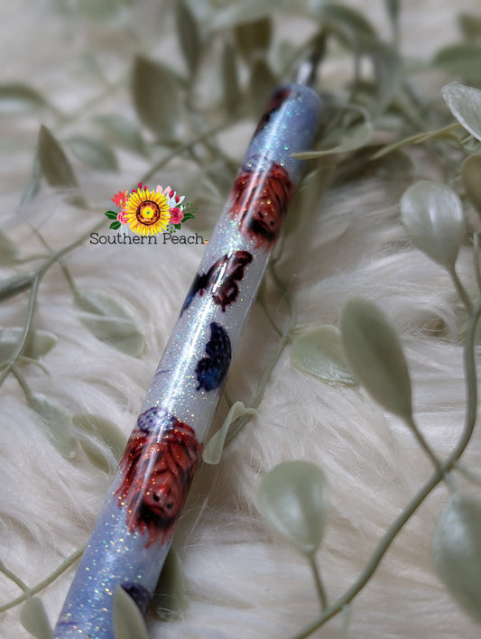 Patriotic Highland Cow Pen