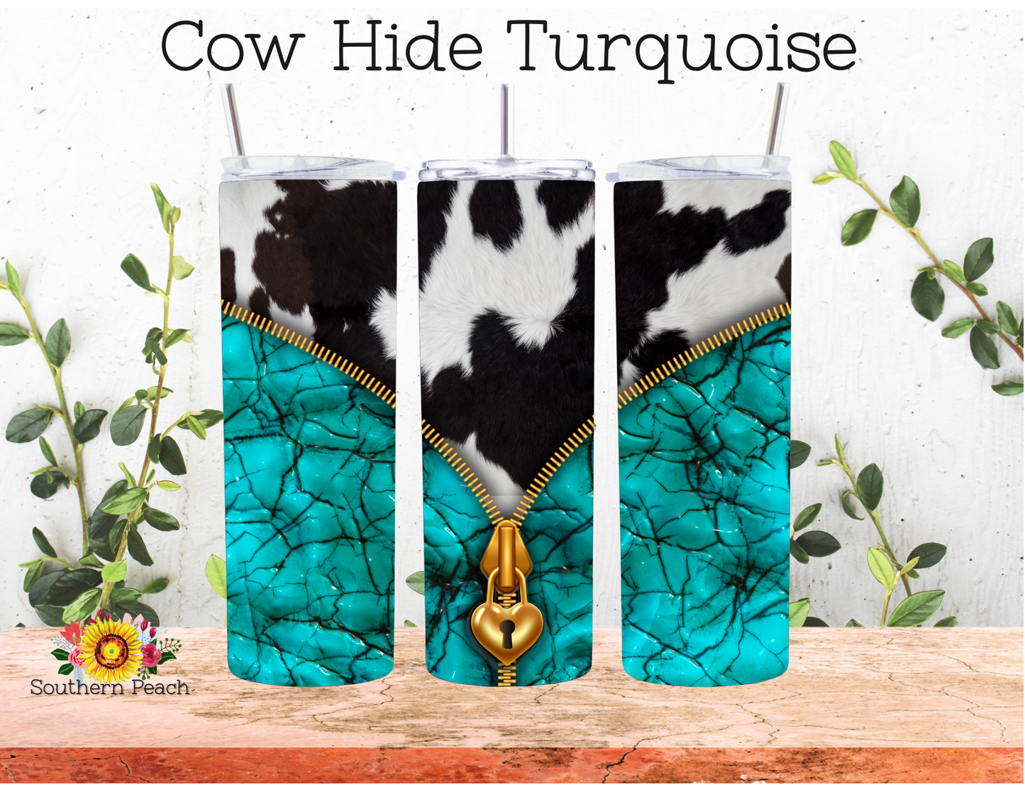 Cow Hide Turquoise
